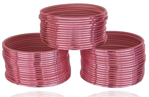Plain Metal Bangles Set For Women and Girls with Glossy Finished Design