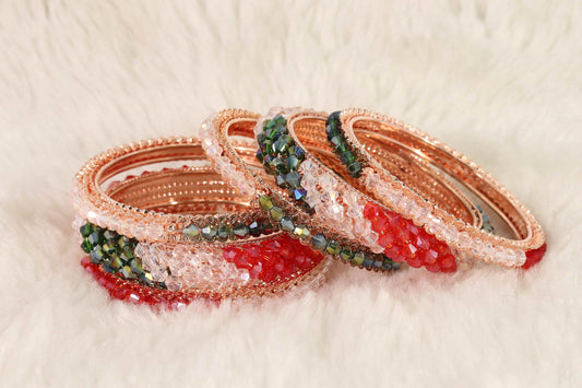 Elegant Multi Metal Kada Bangle Set – Set of 6 Stylish Bangles