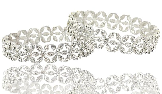 Gold Plated Bangles Set For Girls and Women Studded American Diamond Stone | Kangan Set