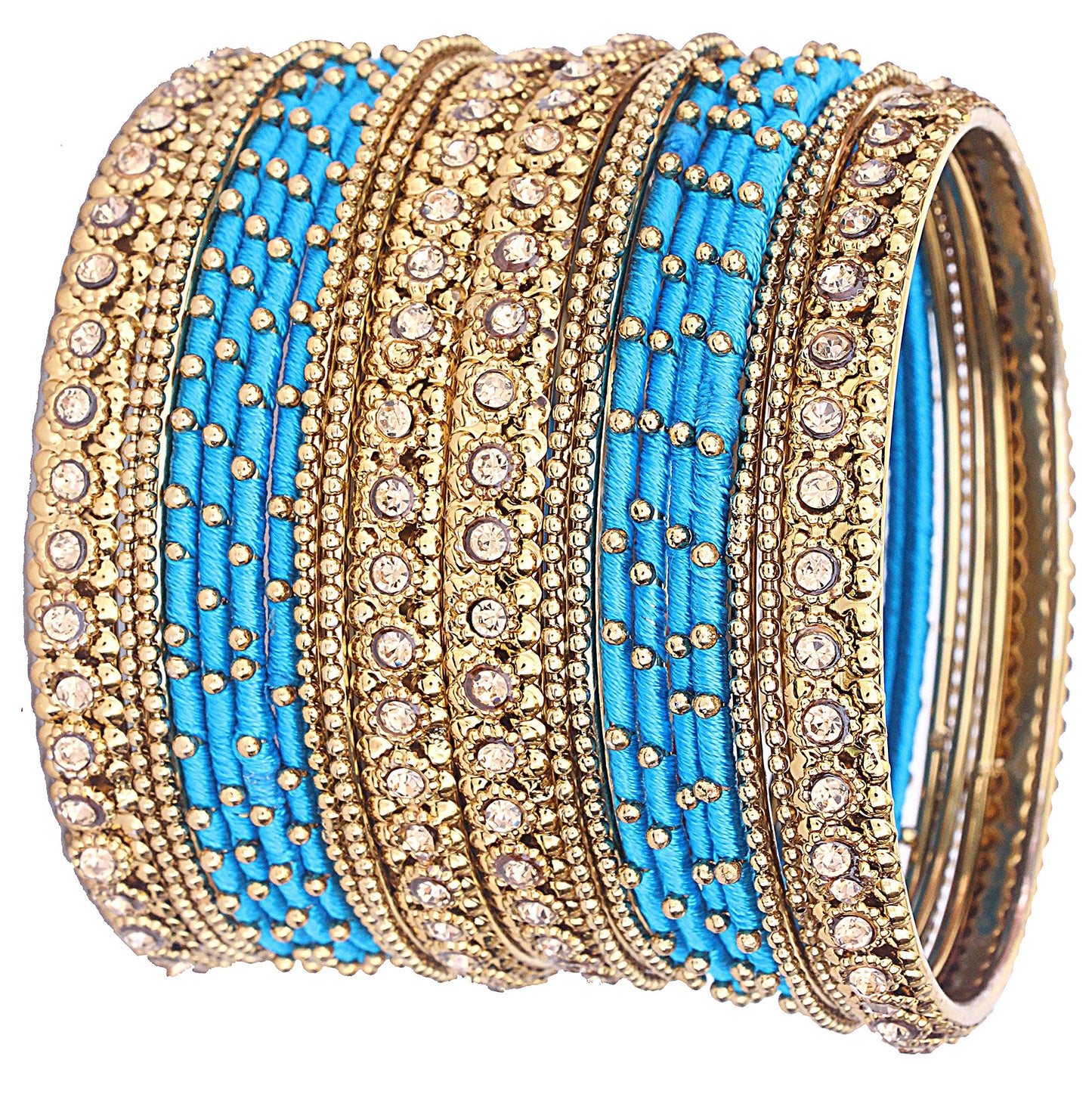 Non-Precious Metal Designer Bangles Festive Party Wear Pack of 20