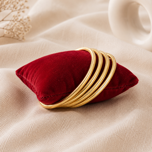 Golden Glow Bangles – A Symbol of Timeless Grace”