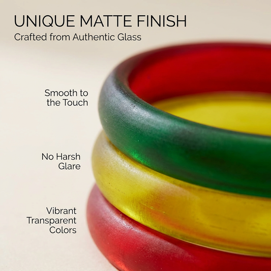 Beautiful Matte Finish Transparent Multicolor Glass Kada