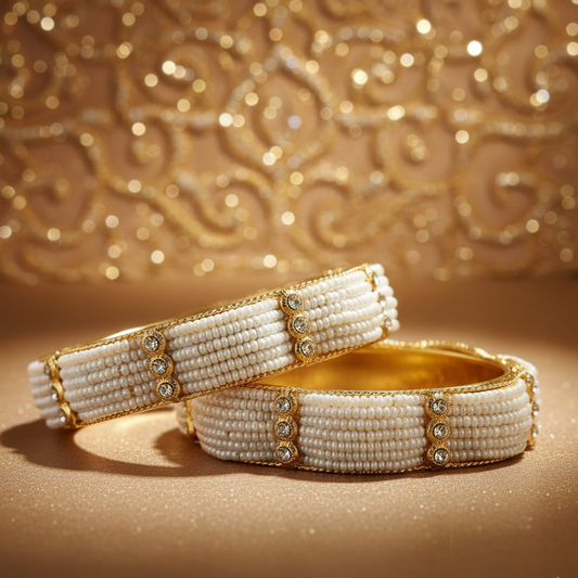 Traditional Gold-Plated Bangle Set for Women | Women's Kade For Wedding, Party, Ocassion- Set of 2