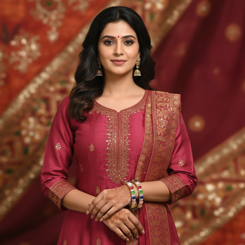 Traditional Alloy Metal Kada Bangles for Women & Girls | Multi-Color Zircon Diamond Studded Design | Pack of 2