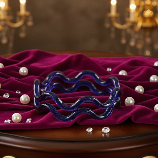 Trendy Women's Glass Kangan Kada | Perfect For Daily use, Party, Office, Casual Bangles - Set of 2