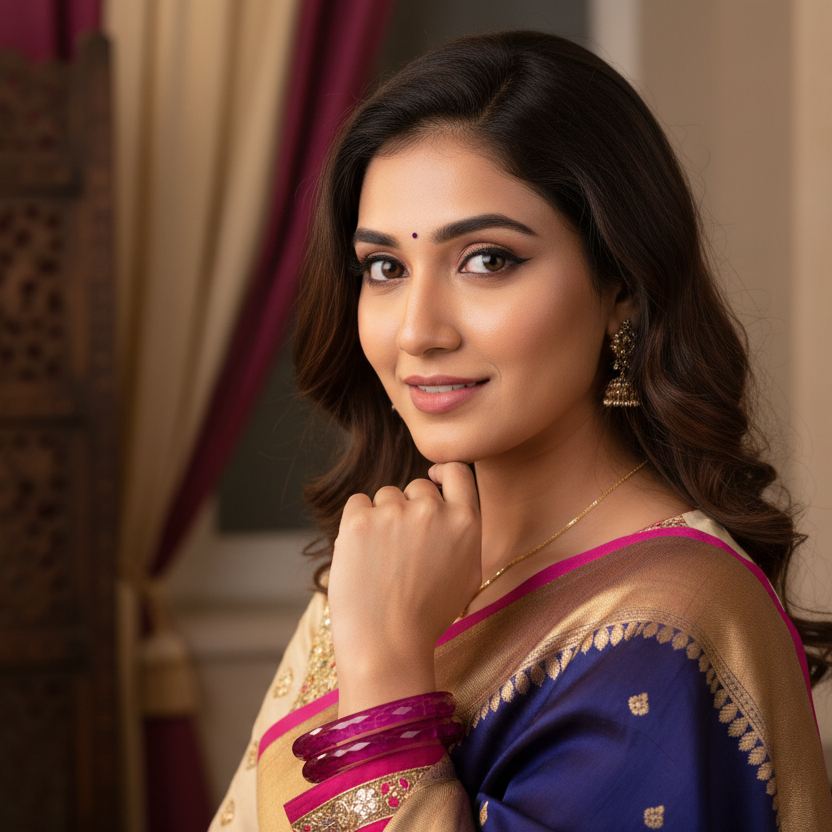 Belgium Kada Diamond Cut Magenta Bangle Set-Pack of 2