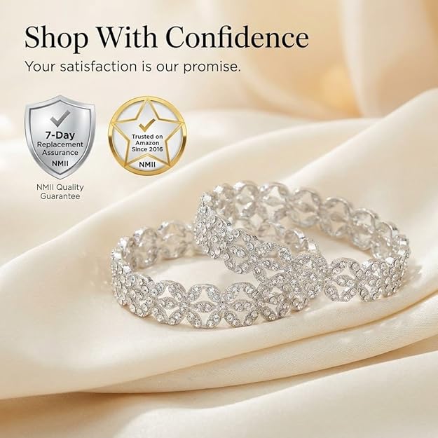 American Diamond Stone Kangan Set-2