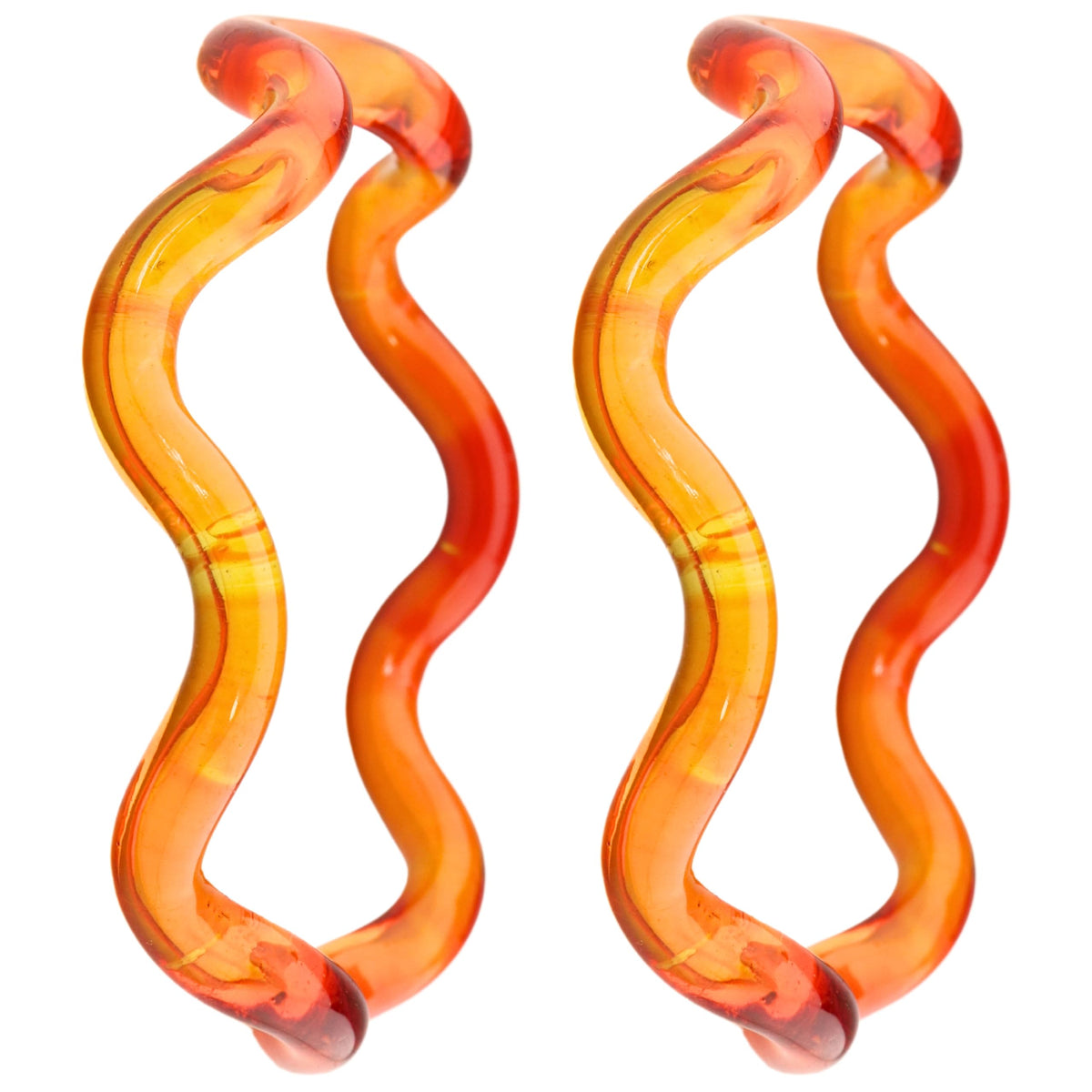 Stylish Zig Zag Crystal Glass Bangles Spiral Twisted Design Kada Set- 2
