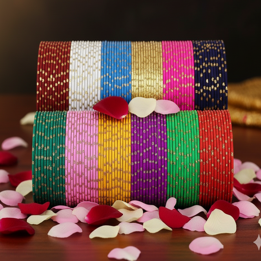 Shimmering Festival Multicolor Kada Set