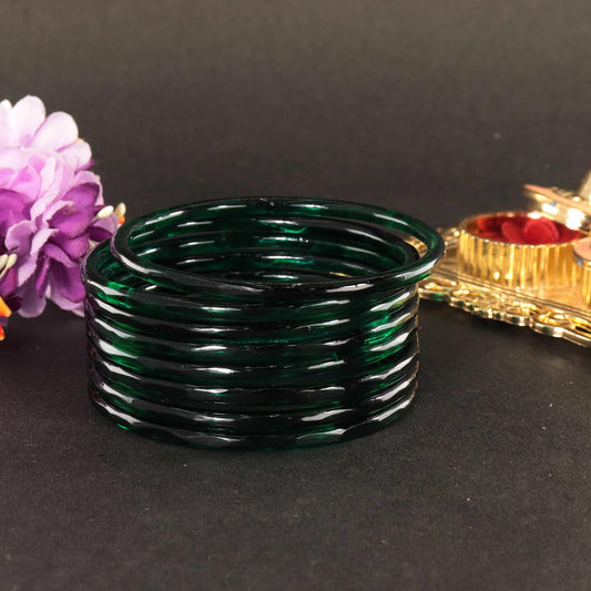 Jelly Bangle Glossy Glass Ruby Radium Bangles Set (Pack of 8) – Ethnic Jewellery