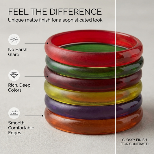 Beautiful Matte Finish Transparent Multicolor Glass Kada Different Occasions