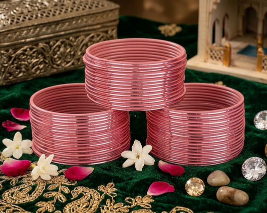 Plain Metal Bangles Set For Women and Girls with Glossy Finished Design
