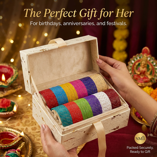 Multicolor Bangles Set – Festive Shine Pack of 144