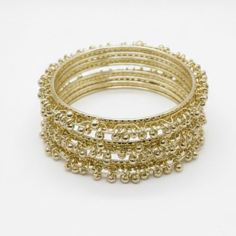 Highest selling Gold-Plated Ghungroo Jingle Bangles for Women ,VIRAL Indian Jewelry Set of 4