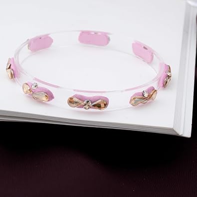 Transparent Glass Kada Set With Golden Zircon Stones & Kundan - Pack of 4