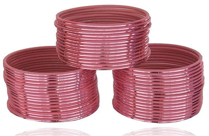 Plain Metal Bangles Set For Women and Girls with Glossy Finished Design