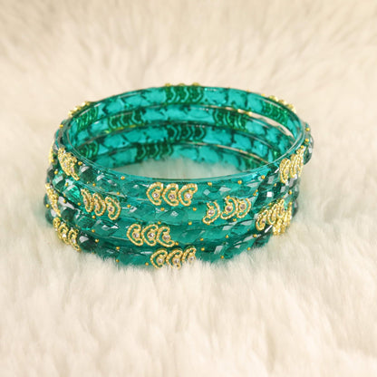 Redium Traditional Party Wear Bangle Set - Set of 4 Bangles