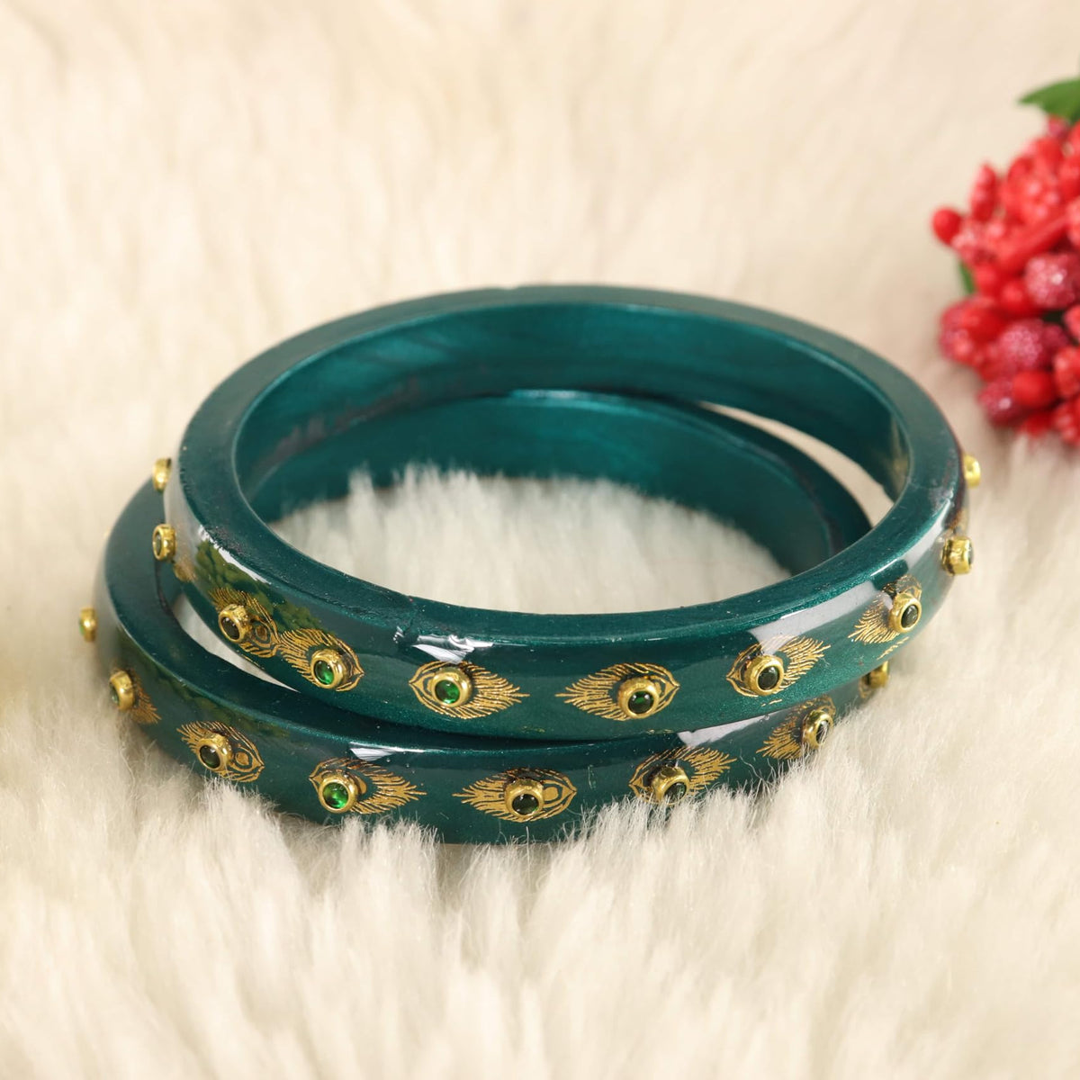 Redium Premium Designer Kundan Kada Set - Set Of 2