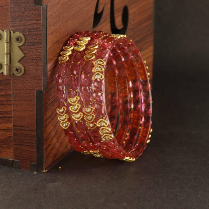 Pyazi Traditional Party Wear Banglr Set - Set of 4 Bangles