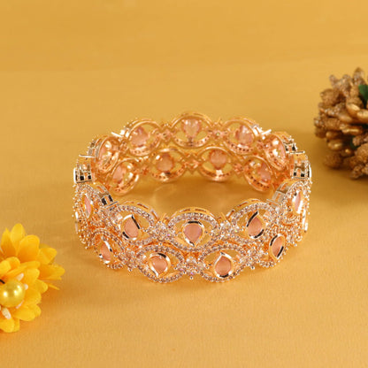 Drop Shaped AD Cubic Zirconia Kangan Set of 2