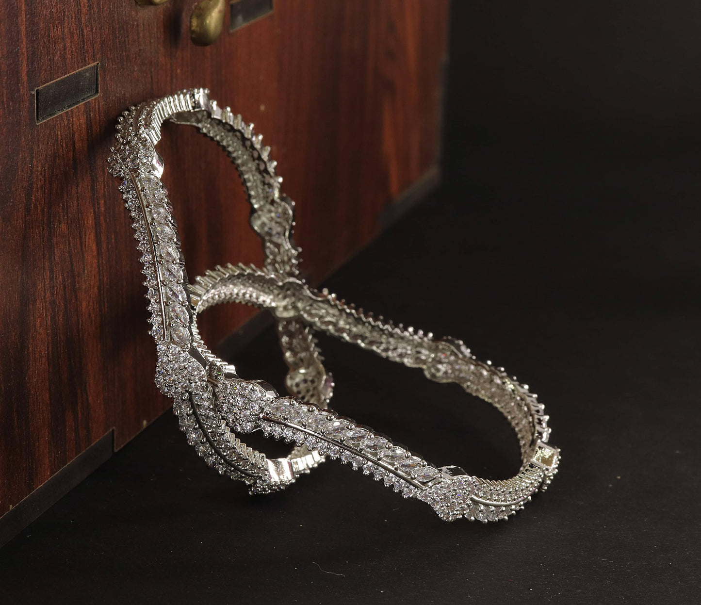 Luxury American Diamond Party wear Kada Set of 2