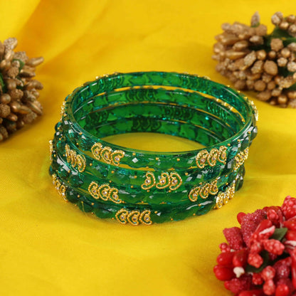 Redium Traditional Party Wear Bangle Set - Set of 4 Bangles