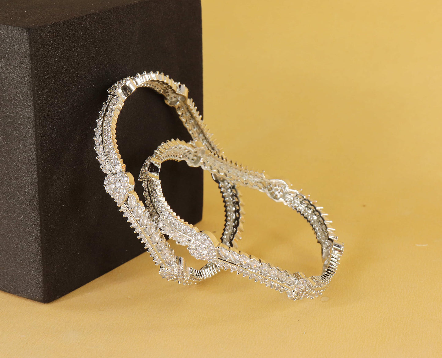 Luxury American Diamond Party wear Kada Set of 2