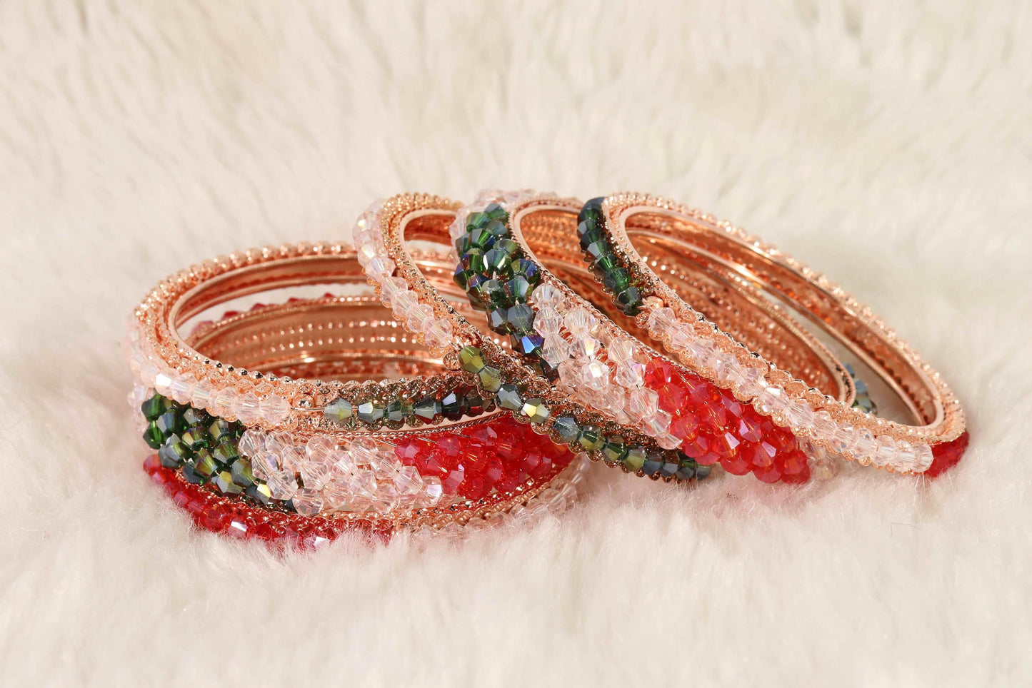 Elegant Multi Metal Kada Bangle Set – Set of 6 Stylish Bangles