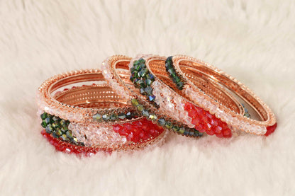 Elegant Multi Metal Kada Bangle Set – Set of 6 Stylish Bangles