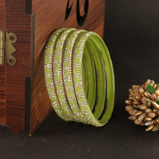 Pista Premium Stone Studded Kada Set - Set of 4