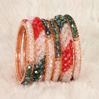 Elegant Multi Metal Kada Bangle Set – Set of 6 Stylish Bangles