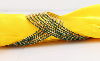Green Zircon Bangles for Women | Elegant Daily Wear & Party Jewelry Set-12