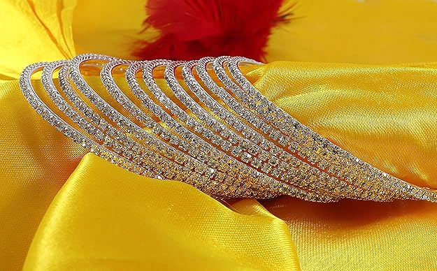 Zircon Bangles for Women | Elegant Daily Wear & Party Jewelry Set-Pack-12