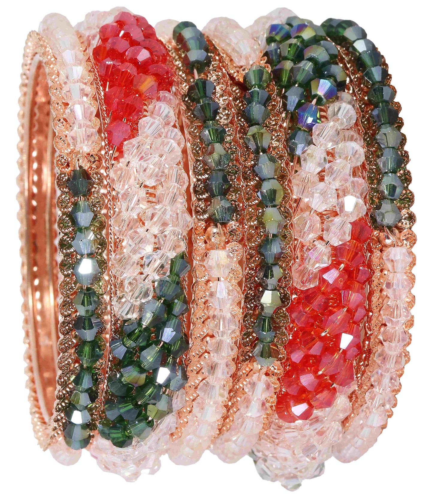 Elegant Multi Metal Kada Bangle Set – Set of 6 Stylish Bangles