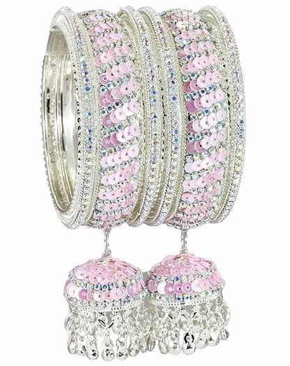 Royal Radiance Pink Latkan Bangles”
