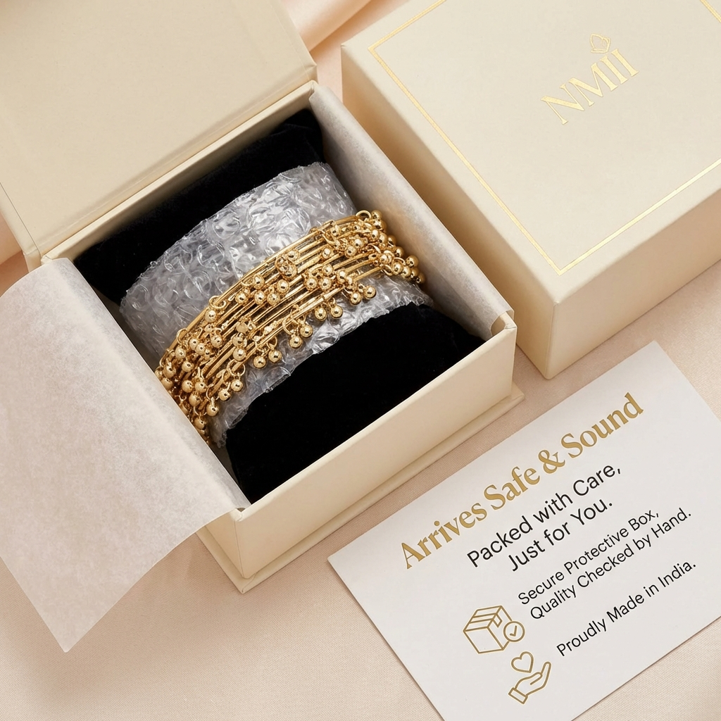 Set of 8 | Gold-Plated Ghungroo Jingle Bangles for Women | VIRAL Indian Jewelry