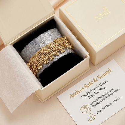 Set of 8 | Gold-Plated Ghungroo Jingle Bangles for Women | VIRAL Indian Jewelry