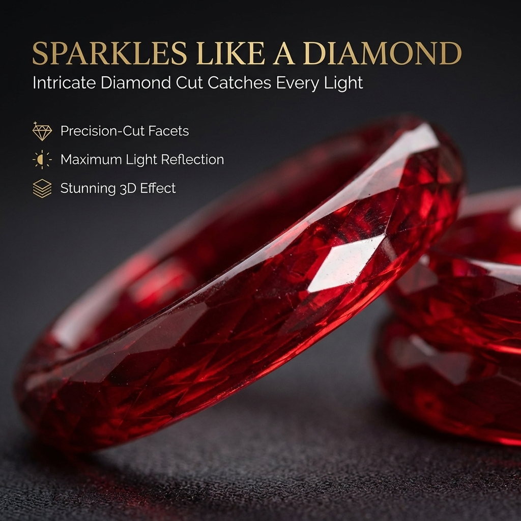 Festive Green Glass Bangles – Red Blossom and Gold Leaf Design-Pack Of 2 Kada