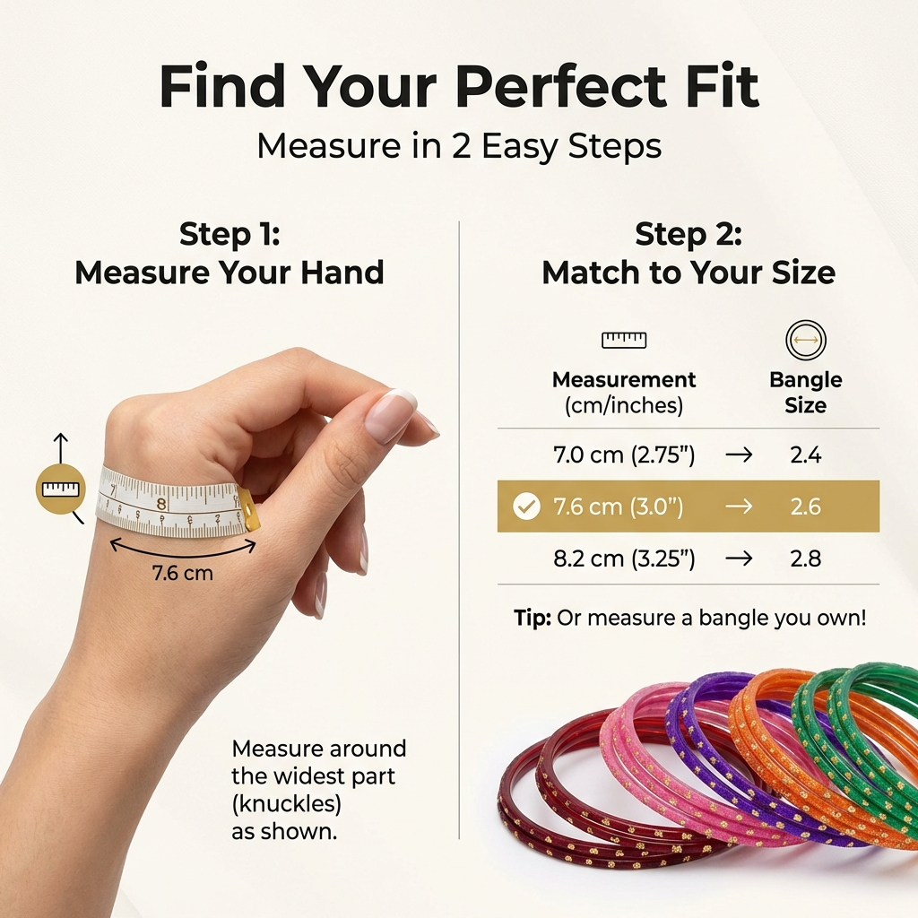 Glass Velvet Worked Polka Dot Glossy Finished Bangle– Pack of 106