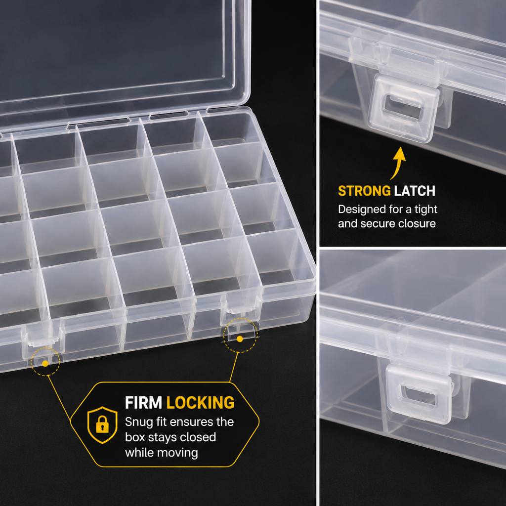 JEWELLERYBOXES-J-Square-35_Partition | Transparent Plastic Jewellery Organizer Box