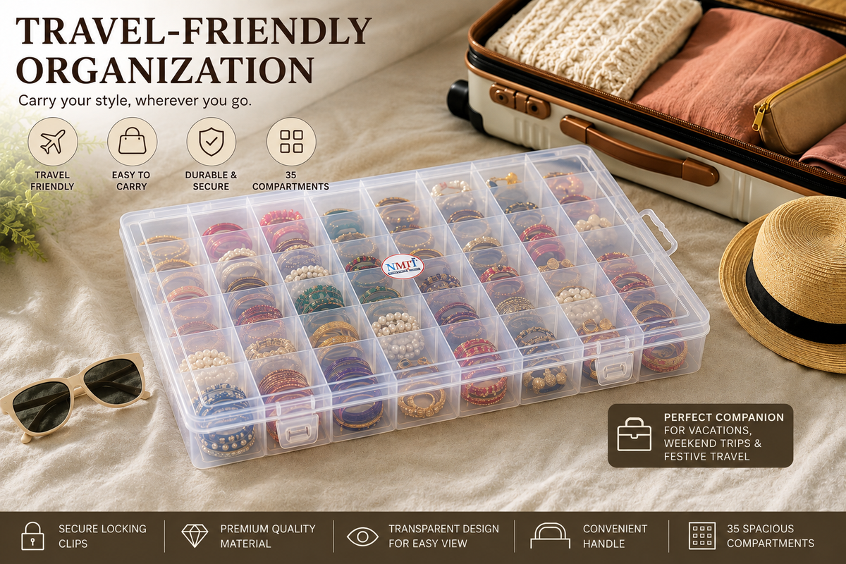 JEWELLERYBOXES-J-Square-35_Partition | Transparent Plastic Jewellery Organizer Box