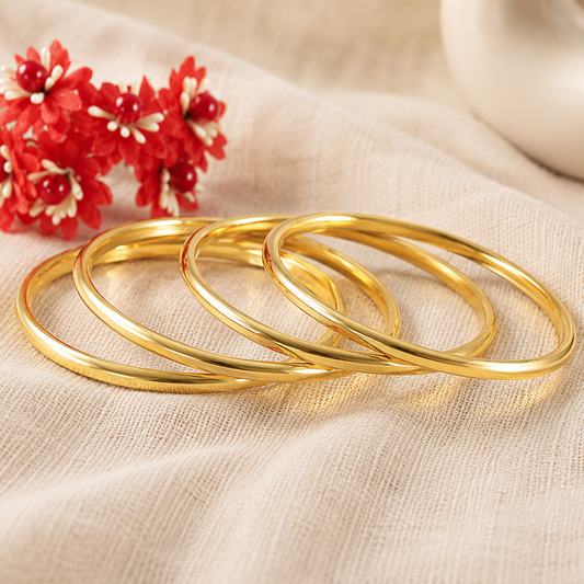 Golden Glow Bangles – A Symbol of Timeless Grace”