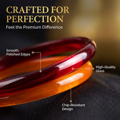Glass  MultiColour With Glossy Finished Kada Set For Pack Of 32 Kada Set