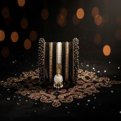 Midnight Glow Latkan Bangles”