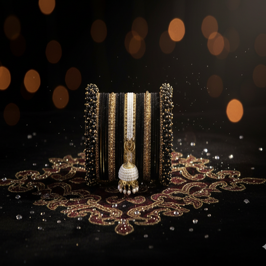 Midnight Glow Latkan Bangles”