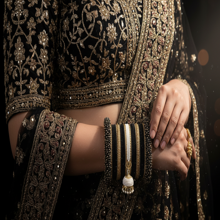 Midnight Glow Latkan Bangles”