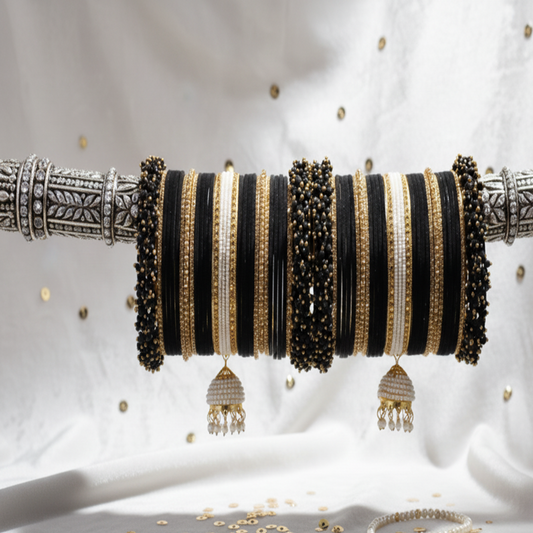 Midnight Glow Latkan Bangles”