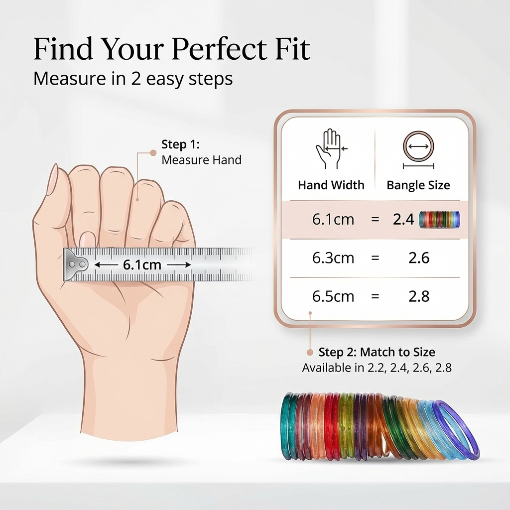 Premium Glass with Simple Or Attractive with Glossy Finished Kada Set For Women and Girls