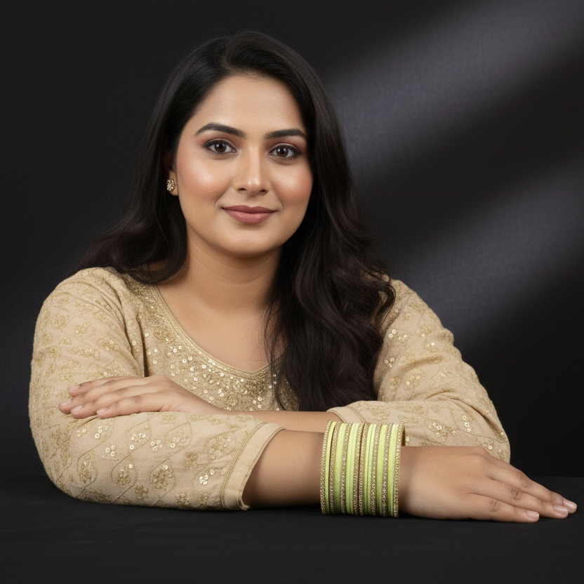 Pista Green Velvet & Glass Bangles Set with Stone Work – Pack of 32