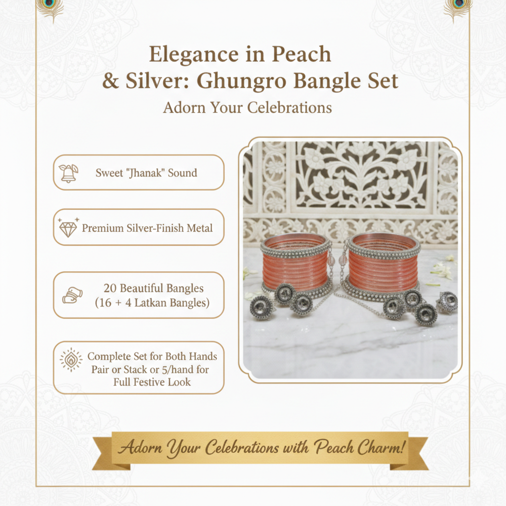 Fancy Designer Glass with Latkan Kada Set Of  20